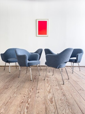 Mid Century Executive Chair, Chairs by Eero Saarinen Knoll International Set of 6