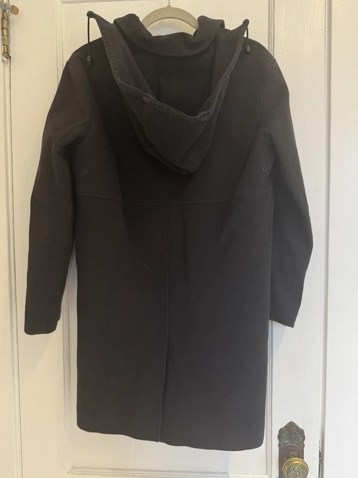 APC Woven Cotton Coat Parka With Detachable Hood Dark Navy Woman M - Image 3 of 4