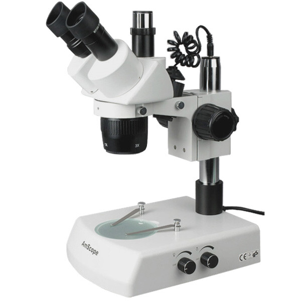 AmScope 10X-20X-40X Trinocular Stereo Microscope with Top & Bottom Lights