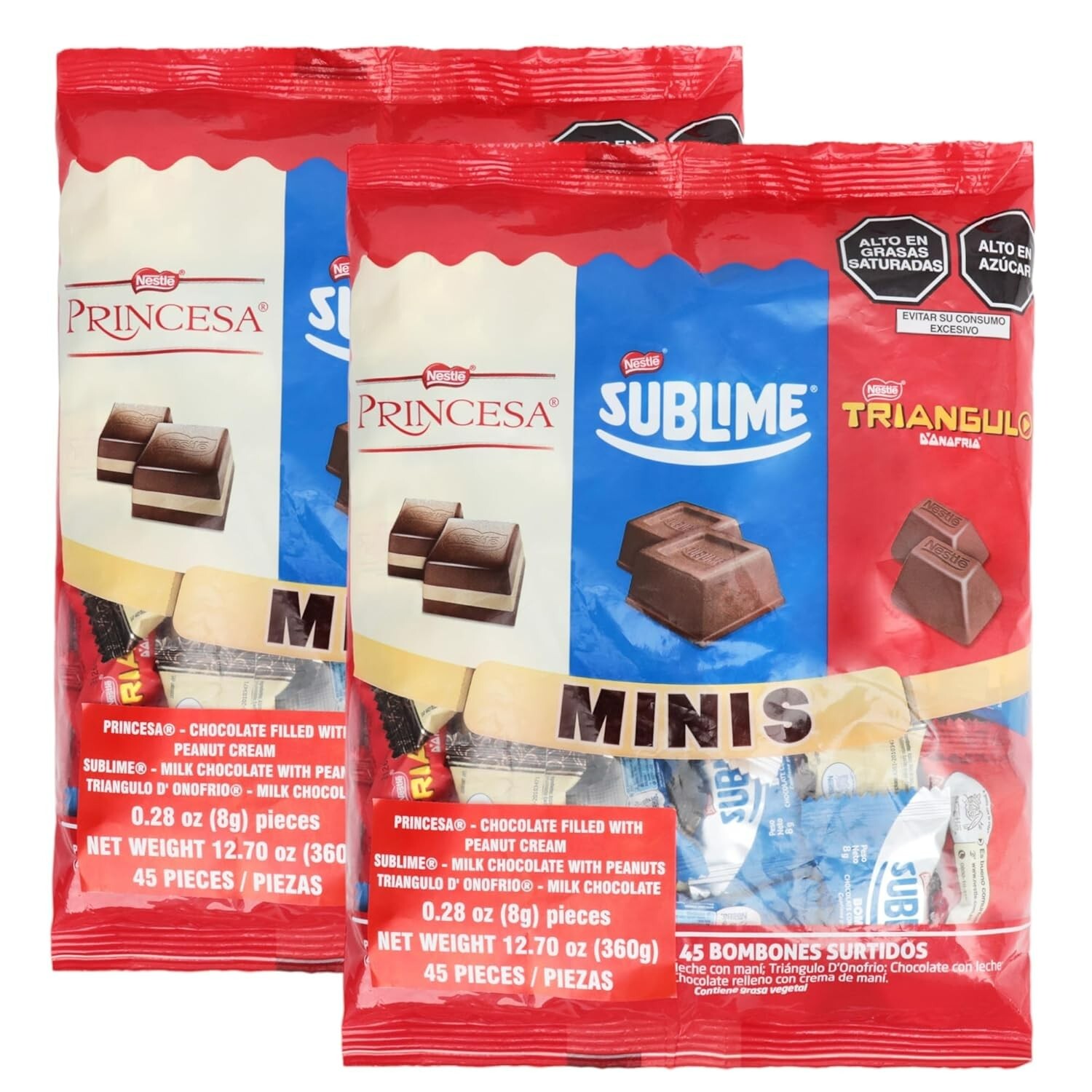 Minis chocolates Sublime, Triangulo, Princesa
