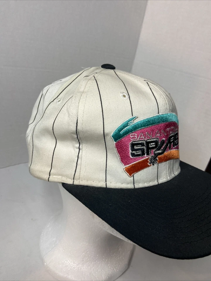 De colección Raro NBA San Antonio Spurs Starter Rayas Snapback Sombrero Baloncesto Foto 4 de 4