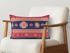 Decorative Rug Patterned Turkish Pillow Cover Special Chenille Stain Resistant