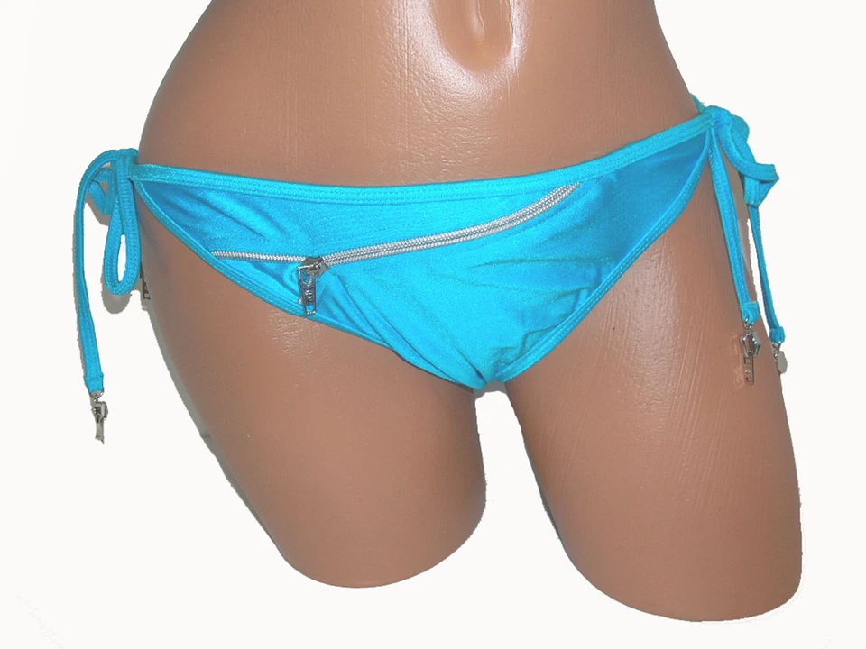 Split NUEVO Azul Mujer Junior Talla L Grande 10 12 Traje de Baño Bikini Parte Inferior $46 B9-L Foto 2 de 4