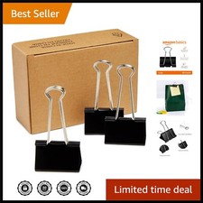 Professional-Grade Large Black Binder Clips - 48 Count for Heavy-Duty Use