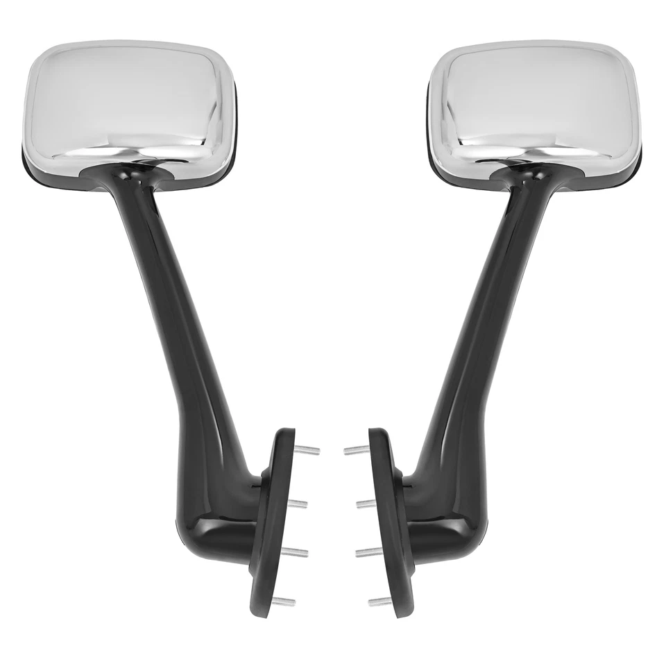 Par de espejos retrovisores cromados manuales diestro+derecho para Freightliner Cascadia 2008-2017 Foto 3 de 4