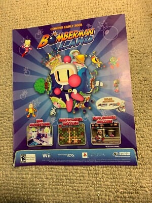 10 7/8-9  Bomberman Land  video  GAME AD FLYER