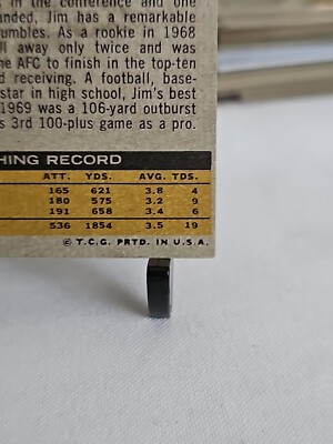 1971 TOPPS FOOTBALL JIM KIICK #186 ROOKIE CARD DOLPHINS HIGH