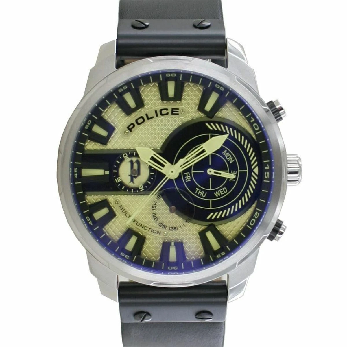 Police Men s Watch Wristwatch Leather Analog Leicester PL15217JS.04