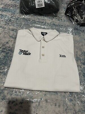 KITH Taylormade The Turn Polo Button Shirt Vista White Golf KITH Taylormade The Turn Polo Button Shirt Vista White Golf