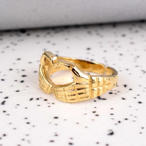 Anillo corazón mano oro, anillo corazón amor, anillo declaración amorosa, regalo para tu amante - Imagen 3 de 4