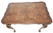 Queen Anne style Oyster veneered top  End Table Nightstand Stand Mahogany