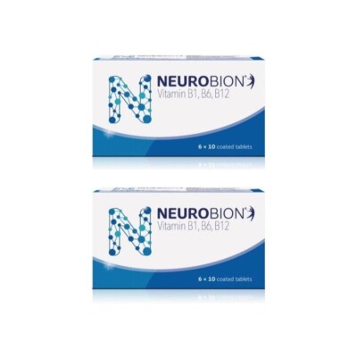 2x 60's Neurobion Vitamin B1, B6, B12 for Nerve Relief Numbness & Tingling