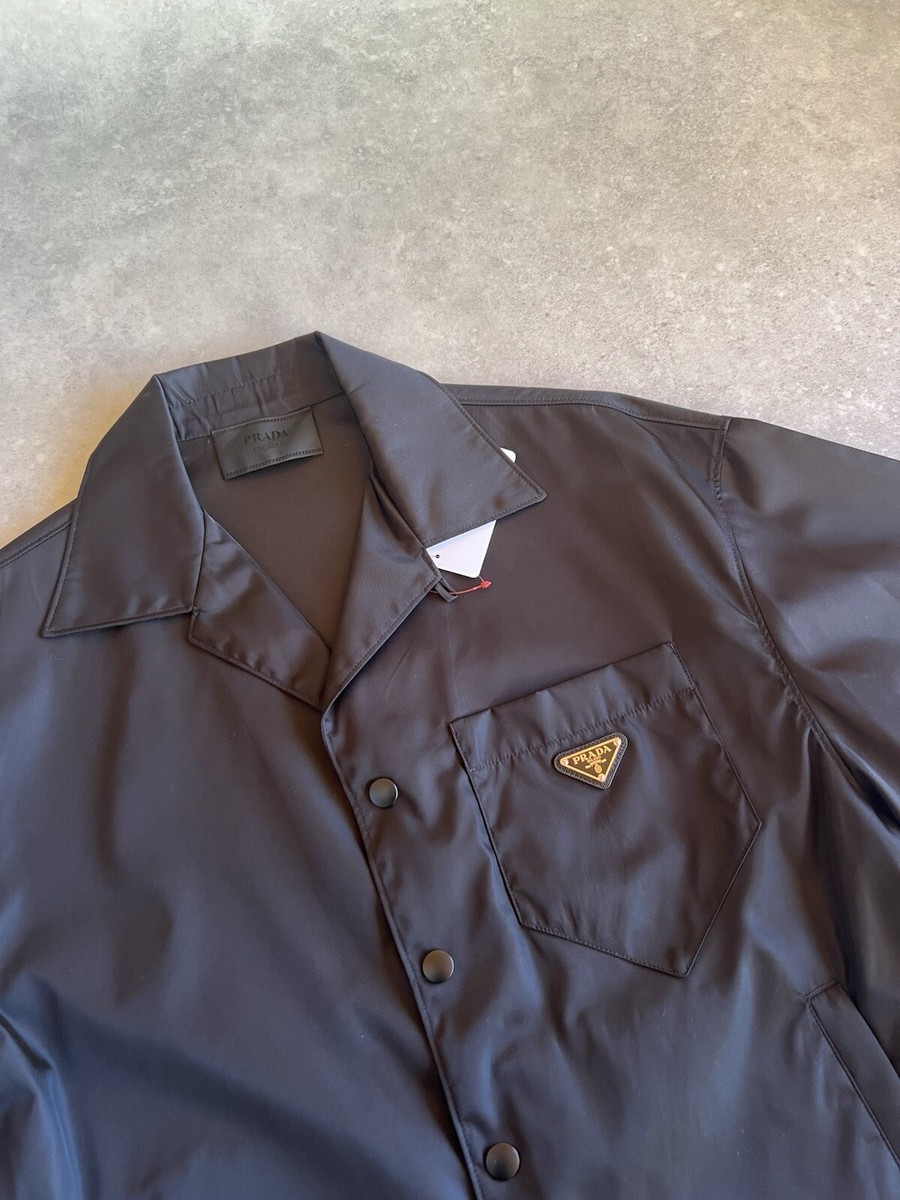 Prada Re-Nylon Short Sleeved Shirt - Black - Size Large - RRP £980