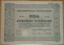 Fabryka porcelany namiot królewski 1935 100 RM