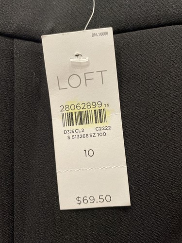 Nuovo con etichetta! COSÌ CARINO! Pantaloni da carriera taglia 10 loft neri con bottoni a pressione ritagliati gamba larga - Foto 2 di 5