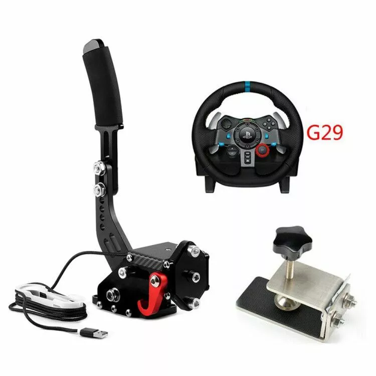 Black 14Bit PC USB Handbrake SIM For Racing Games Logitech G27 G25 G29 T500  T300