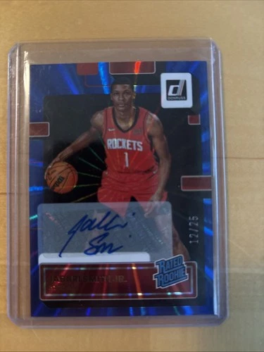 2022-23 Donruss Jabari Smith Jr Rated Rookie Blue Lazer Auto /25
