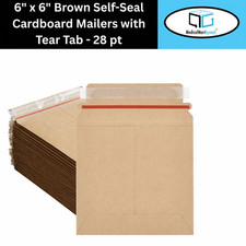 6" x 6" Rigid Photo Document Mailers Shipping Envelopes Kraft 400 Pieces
