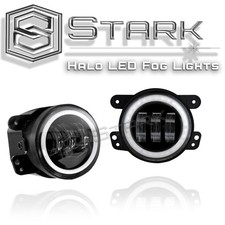 30w Cree 4 Inch Led Fog Light White Halo Angel Eyes Fits - Jeep Wrangler 07-17