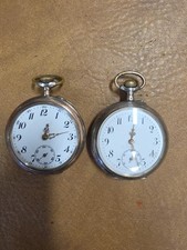 5339 2 Antique Pocket Watch 800 Silver Cylindre 10 Rubis, 1905 "DISCRIPTION"
