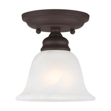 Livex Lighting 1350 Bronze Essex Semi-Flush Ceiling Fixture With 1-Light