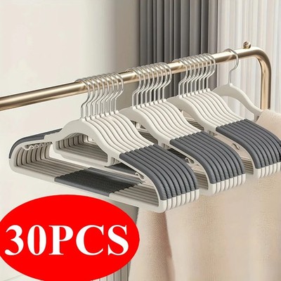 30 teilig rutschfeste Kleiderbügel robust drehbare Haken Organisation