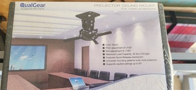 QualGear Projector Ceiling Mount Black PRB-717-BLK Quick Release Universal