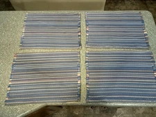 Home Collection Table Mats Blue Tan Gray Woven Lot Of 4