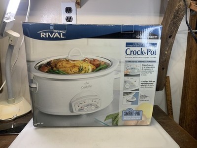 Rival 3860 6Qt Oval Crock Pot Slow Cooker Smart Pot White Very Nice Condition! 
