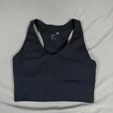 GapFit Technology Sports Bra Womens XS Black Active Breathable V Neck Racerback