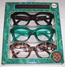 NEW Margaret Josephs 3 PRS Reading Glasses BL...