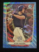 2014 Bowman Chrome Rookie Ryan Ripken 1st Blue Wave Prospect Refractor Card . rookie card picture