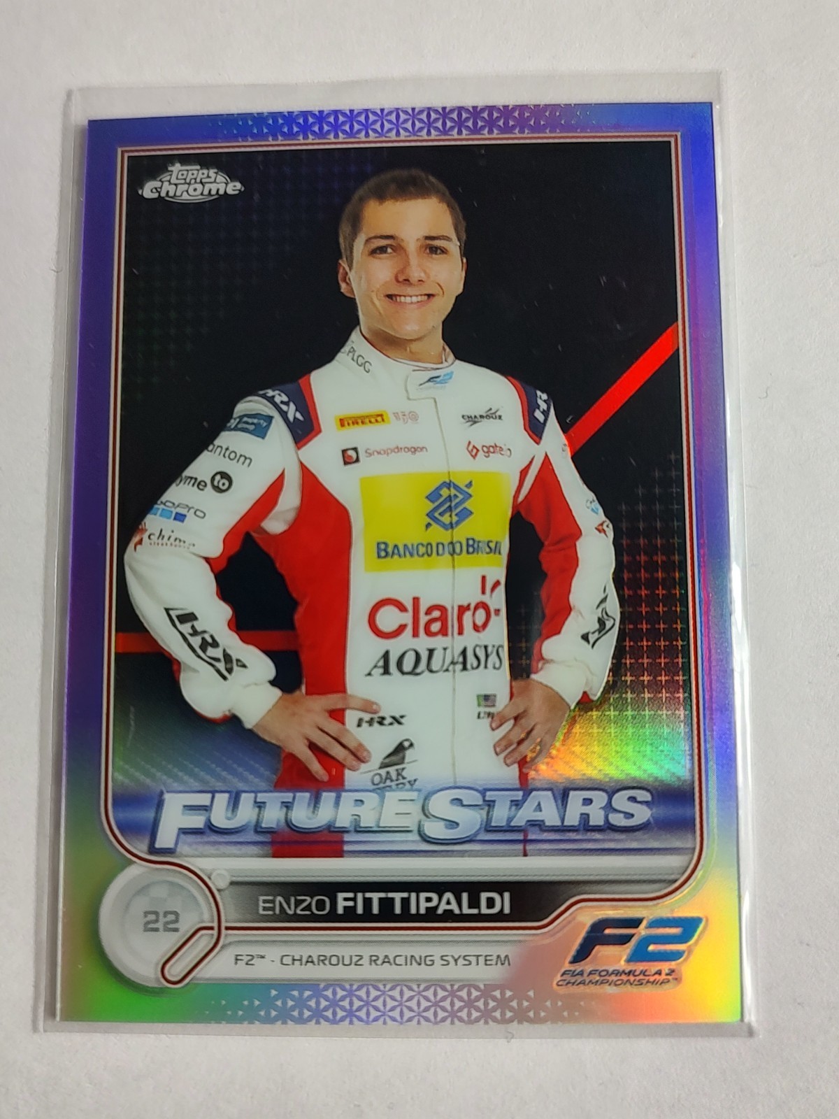 2022 Topps Chrome Formula 1 Purple Refractors #95 Enzo Fittipaldi 258/399
