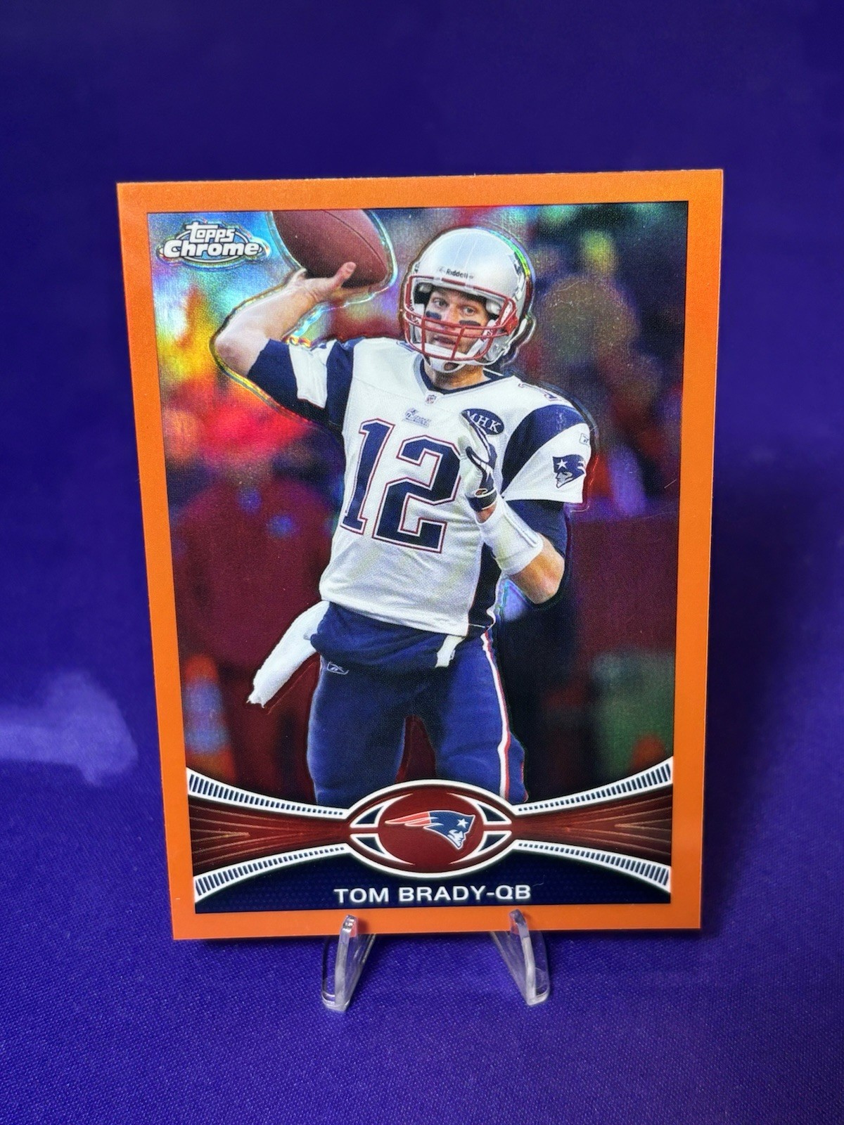2012 Topps Chrome #220 Tom Brady Orange Refractor