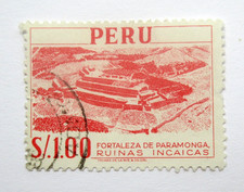 Peru Stamp Scott 501 Inka-Fortress at Paramonga 1 Sol 1966 Used No gum