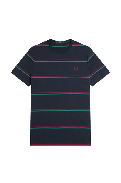 Fred Perry Fine Stripe T-Shirt Navy