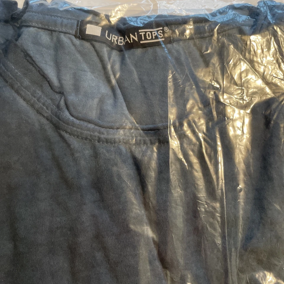 Urban Crews HIPSTER Shirt Mens 2XL Blue Hip Hop Longline Casual Slim Fit Premium - Image 3 of 4