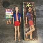 Vintage 1020 Blonde Ken Doll w Bendable Leg Mattel With Original Box & Accessory