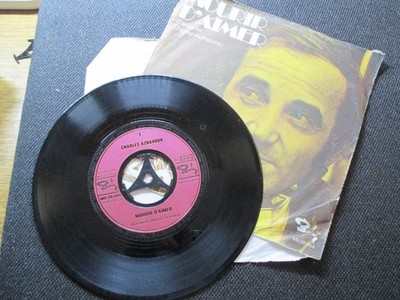 Top 7'' SINGLE aus Sammlung RAR ! CHARLES AZNAVOUR   Mourir D´Aimer  DEUTSCHE