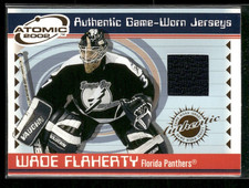 2001-02 Pacific Atomic Jersey Wade Flaherty #28 NHL Florida Panthers Goalie