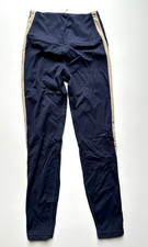 SPLITS59 Navy Blue Stripe Leg Bianca Rigor High Waisted 7/8 Legging XS NWOT