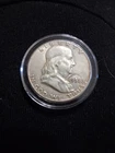 1958-P Franklin Half Dollar Coin In Capsule