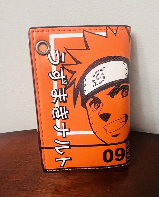 Naruto Series Tri-Fold Clutch Orange Wallet Rare