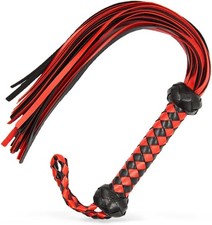 Horse Red Riding Equestrian Crop Whip for Horses 23inch, black red