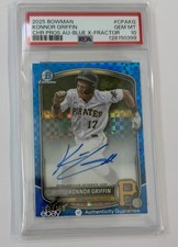 2025 Bowman Chrome Konnor Griffin Prospect Auto Blue X-Fractor /150 PSA 10