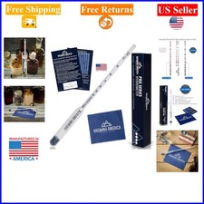 Made in USA Alcohol Hydrometer 0-200 Proof for Distilling Moonshine