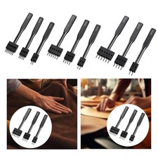 Leather Hole Punch Kit Round Hole Stitching Chisel Comfortable Grip Easy to Use
