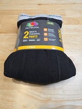 Fruit Of The Loom Men's Thermal Pants - Black 2-Pack Size XL