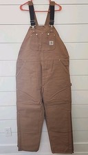 Vintage CARHARTT R04 Duck Bib Overalls Insulated Lined NWT 44x32 Made In USA