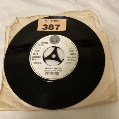 Fairfield Parlour - Vertigo / Bordeaux Rose Single Record